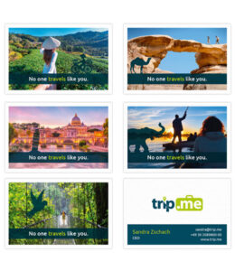 trip.me Design Visitenkarten